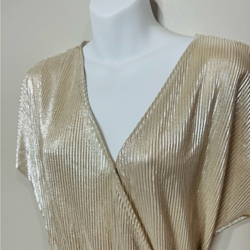 Fred David Metallic Cream Jumpsuit